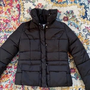 Old Navy black puffer jacket w microfleece lining